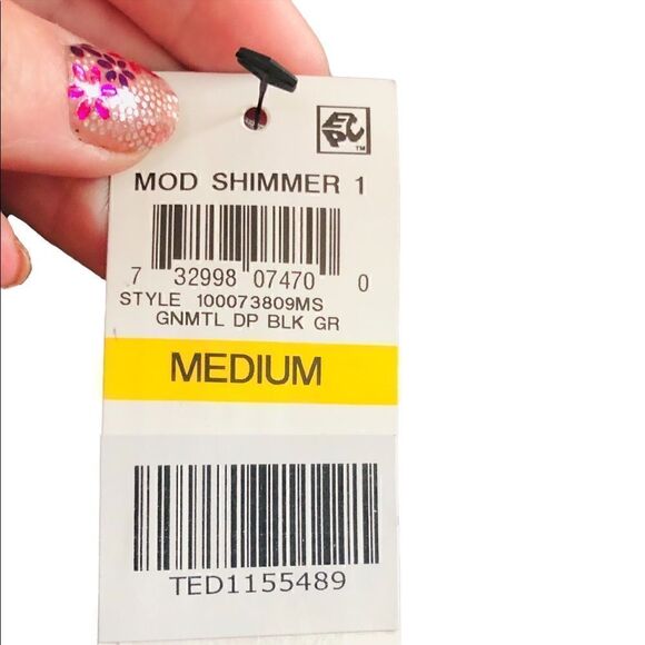 Thin poly/spandex black long sleeve summer evening blouse. Very slimming. NWT - Picture 7 of 7